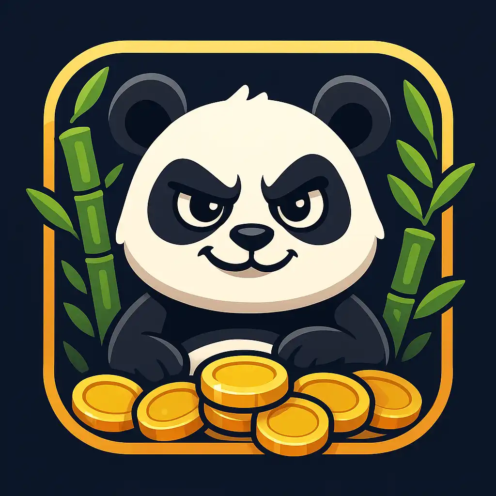 Wacky Panda slot icon with cartoon panda and bamboo